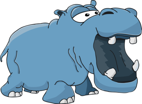 Hippopotamus River Horse Cartoon Joke - Nil Horse Cartoon (464x340), Png Download