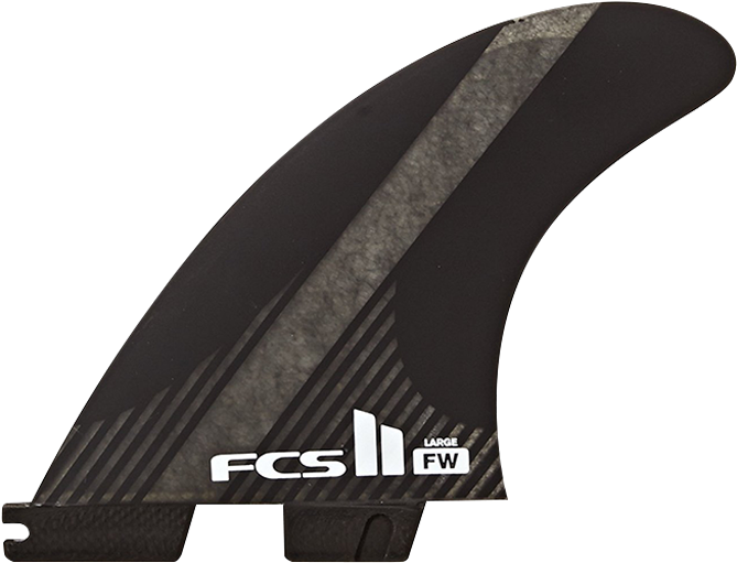 Constructed With A Carbon Tissue Insert To Offer More - Fcs Ii Fw Pc Carbon Black Large Tri Fins (700x600), Png Download