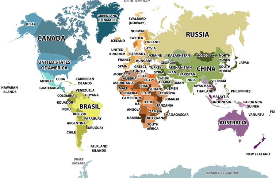World - Gin Map Of The World (900x579), Png Download