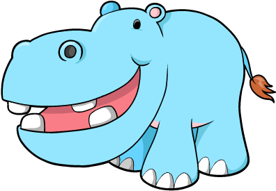 Hippo Cartoon O1unnv Clipart - Clipart Cartoon Hippo (430x348), Png Download