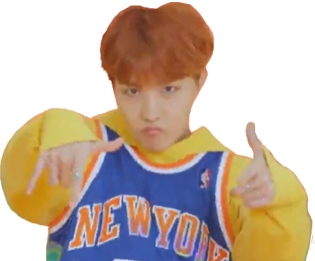 Kpop Bts Jhope Newyork Dnafreetoedit Ftecelebs - Patrick Ewing 33 York Knicks Swingman Throwback Jersey (457x379), Png Download