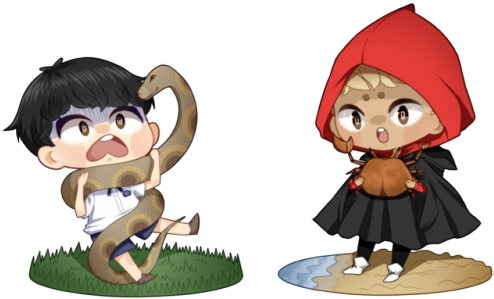 J-nope & Crab Monster Available As Sticker - Digital Art (500x309), Png Download