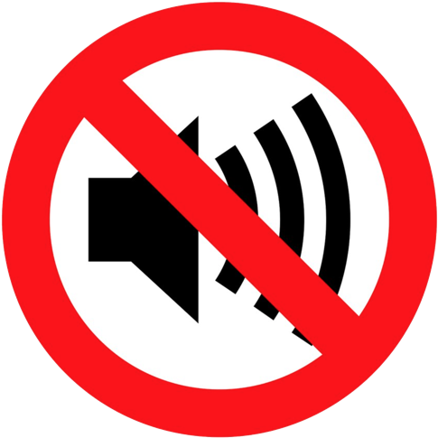 Silence Sign Png - No Sound Signal (500x502), Png Download