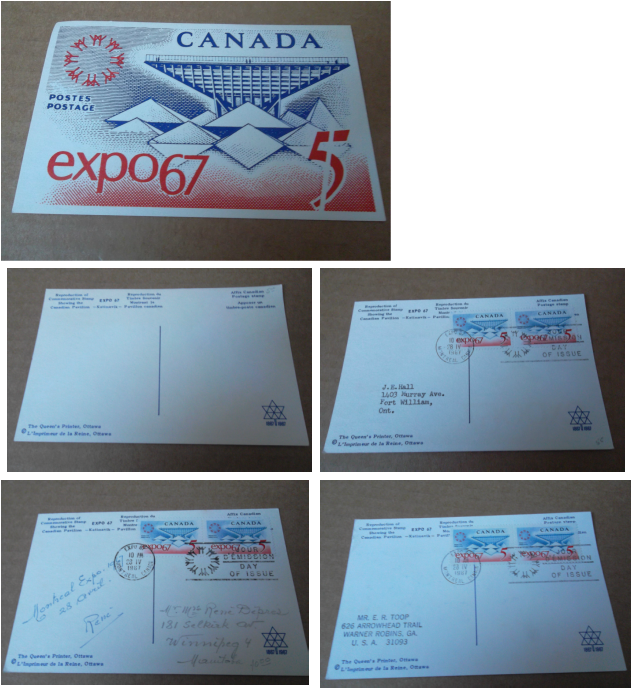 Come With Either 2 Cancelled Stamps On The Back, Or - 1967 Expo Silver Bar And Stamp Set (50 Years Old) (632x689), Png Download