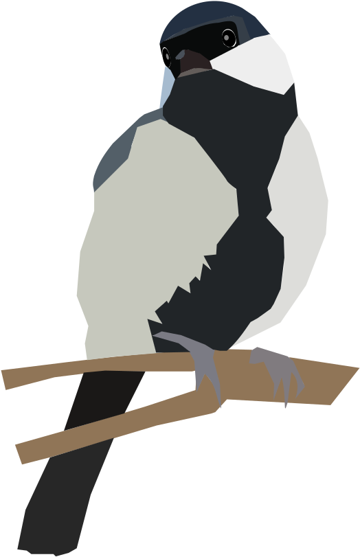 Japanese Tit On A Twig - Icon (667x1000), Png Download