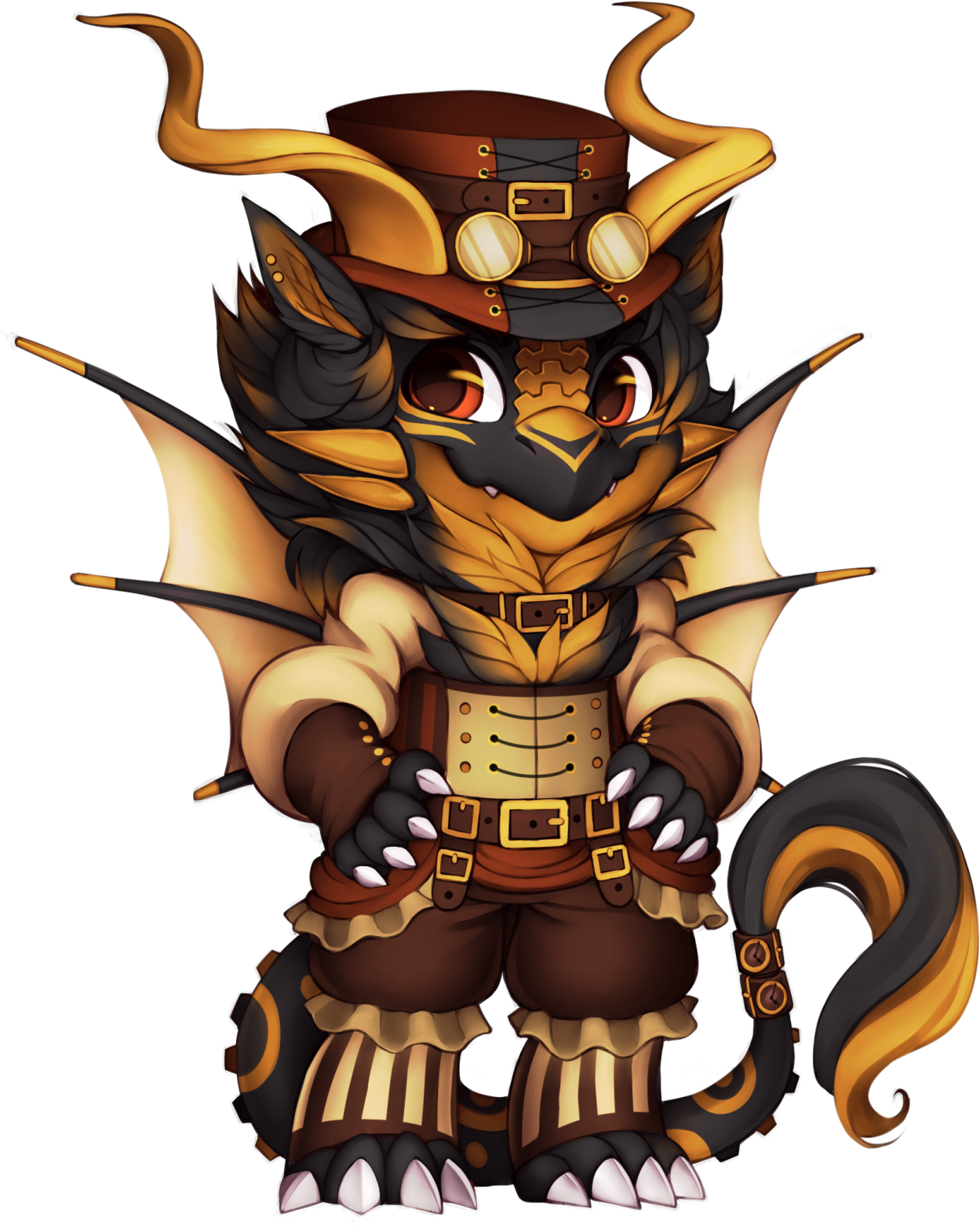Steampunk Dragon - Furvilla Beast Dragon (1280x1634), Png Download