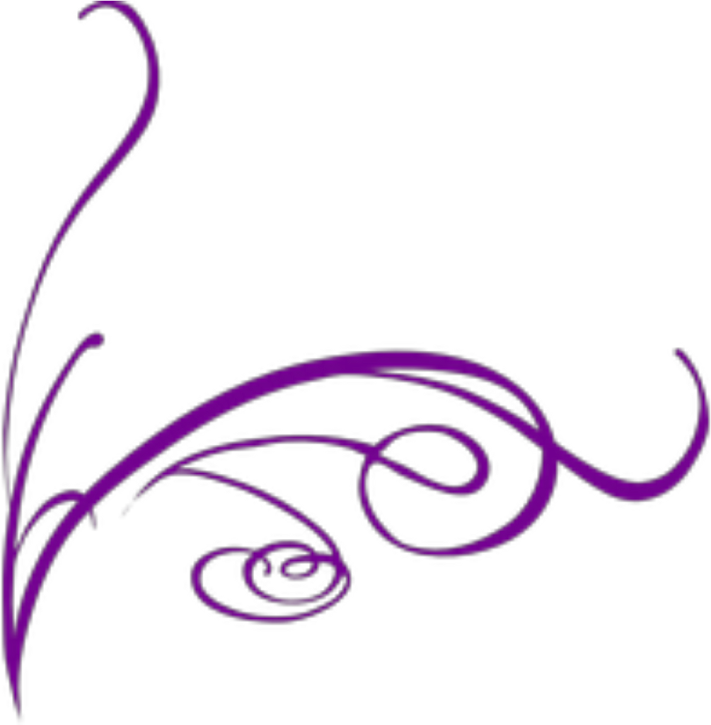 Ftestickers Swish Swirl Border Corner Purple - Swirl Cliparts (1024x1024), Png Download