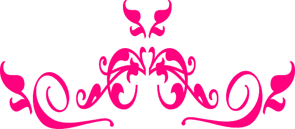 Pink Swirls Transparent Background (600x263), Png Download