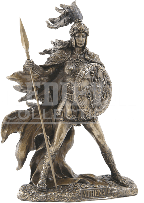 Goddess Of Wisdom And War Statue - Athena Statue (677x677), Png Download