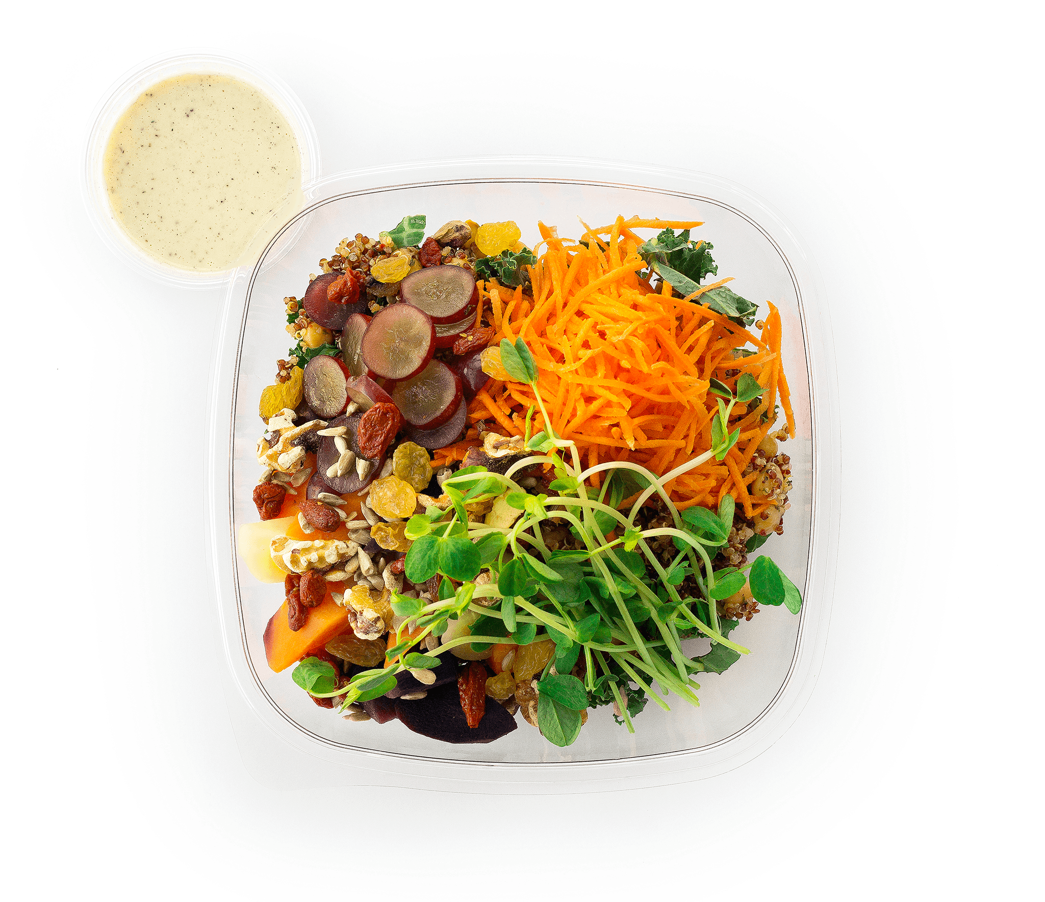 Ontario Carrot Quinoa - Top View Meal Png (2048x1783), Png Download