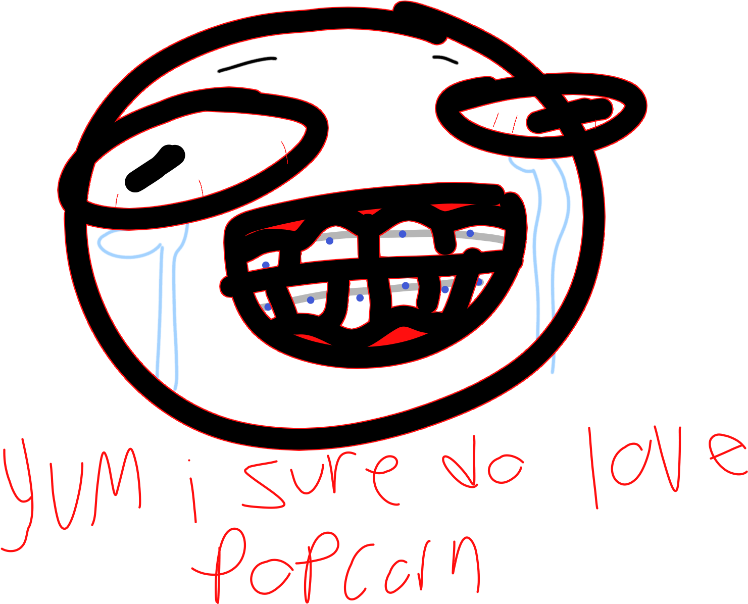 Eating Popcornp With Braces Like Yum (1600x1400), Png Download