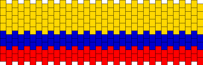 Colombia Flag Kandi Pattern - Perler Bead Usmc (714x229), Png Download