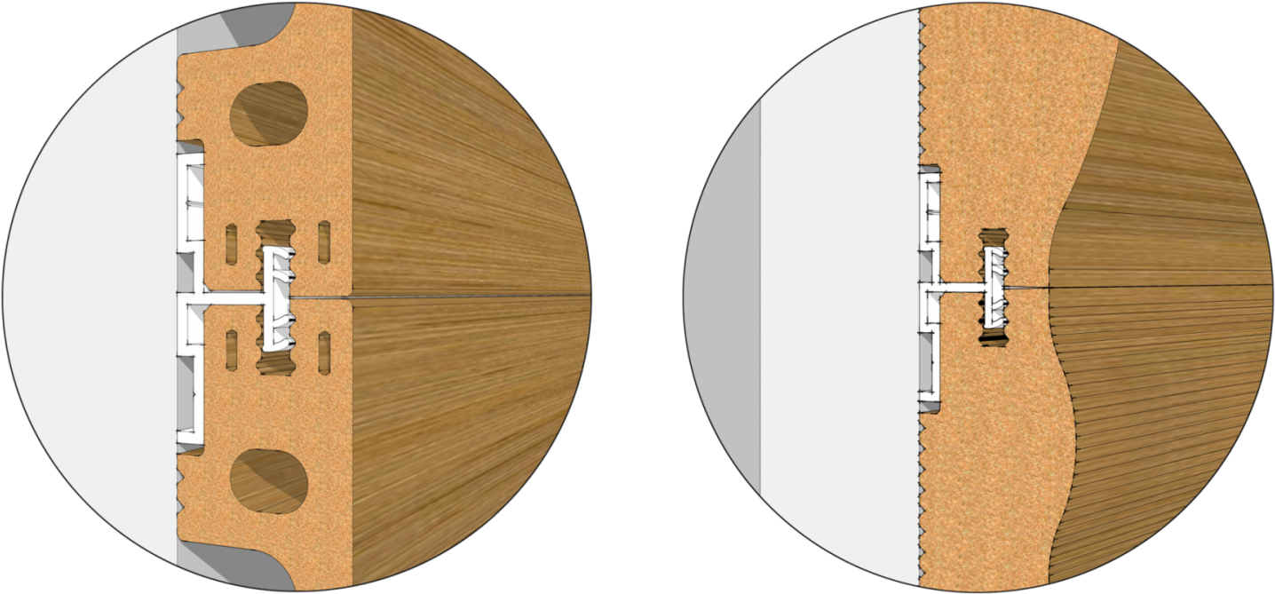 Graphic Royalty Free Download Drawing Wood Timber Texture - Wood Cladding Fixation (1500x729), Png Download