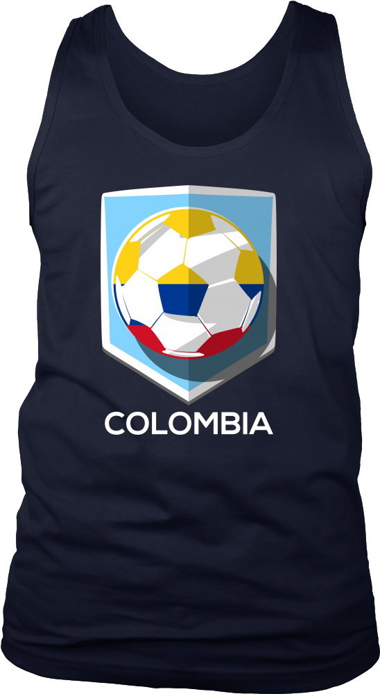 Colombia Men's Tank Colombian Flag Men's Tank Football - Shirt (1000x1000), Png Download