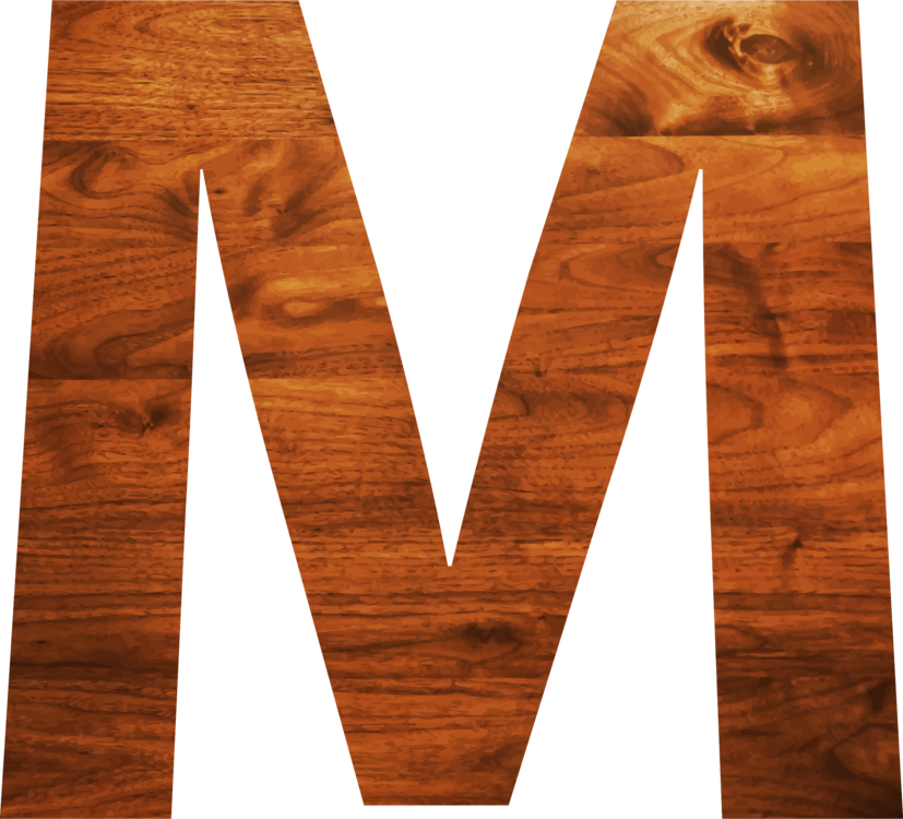 Wood Stain /m/083vt Letter Typeface - Brown Letter M Clipart (827x750), Png Download
