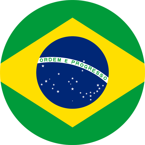 Colombia Flag Round 500 - Brazil Flag Circle Png (500x500), Png Download