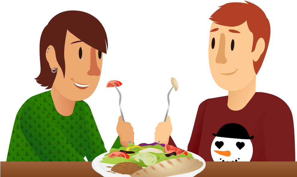 Holidays And Diabetes - Eating Transparent (990x660), Png Download