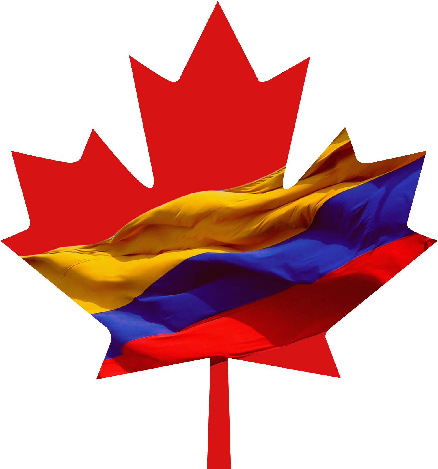 841kib, 1824x1900, Canadacolombia - Black And White Canada Flag Png (1824x1900), Png Download