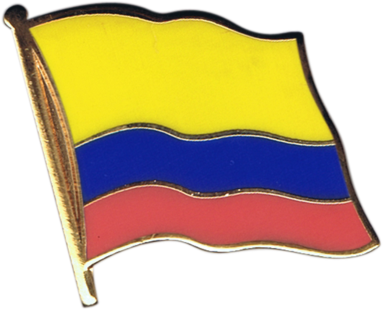 Colombia Flag Pin, Badge - Belgium Flag Pin Badge 2x2cm (1500x1197), Png Download