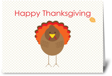 Happy Thanksgiving Turkey Greeting Card - Thanksgiving Greeting Card Turkey (424x349), Png Download