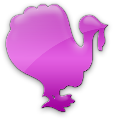 Pink Clipart Turkey - Pink Turkey Clipart (420x420), Png Download