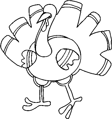 Thanksgiving Turkey Coloring Page - Illustration (600x470), Png Download