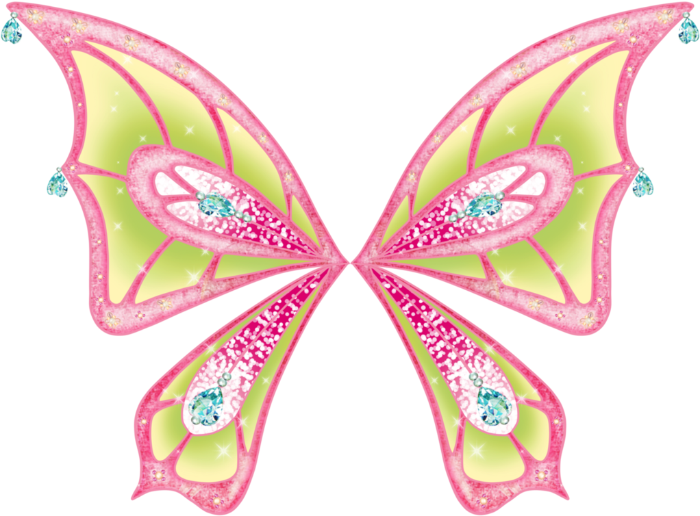 Flora Enchantix Wings By Colorfullwinx On Deviantart - Winx Club Flora Enchantix Wings (1041x767), Png Download