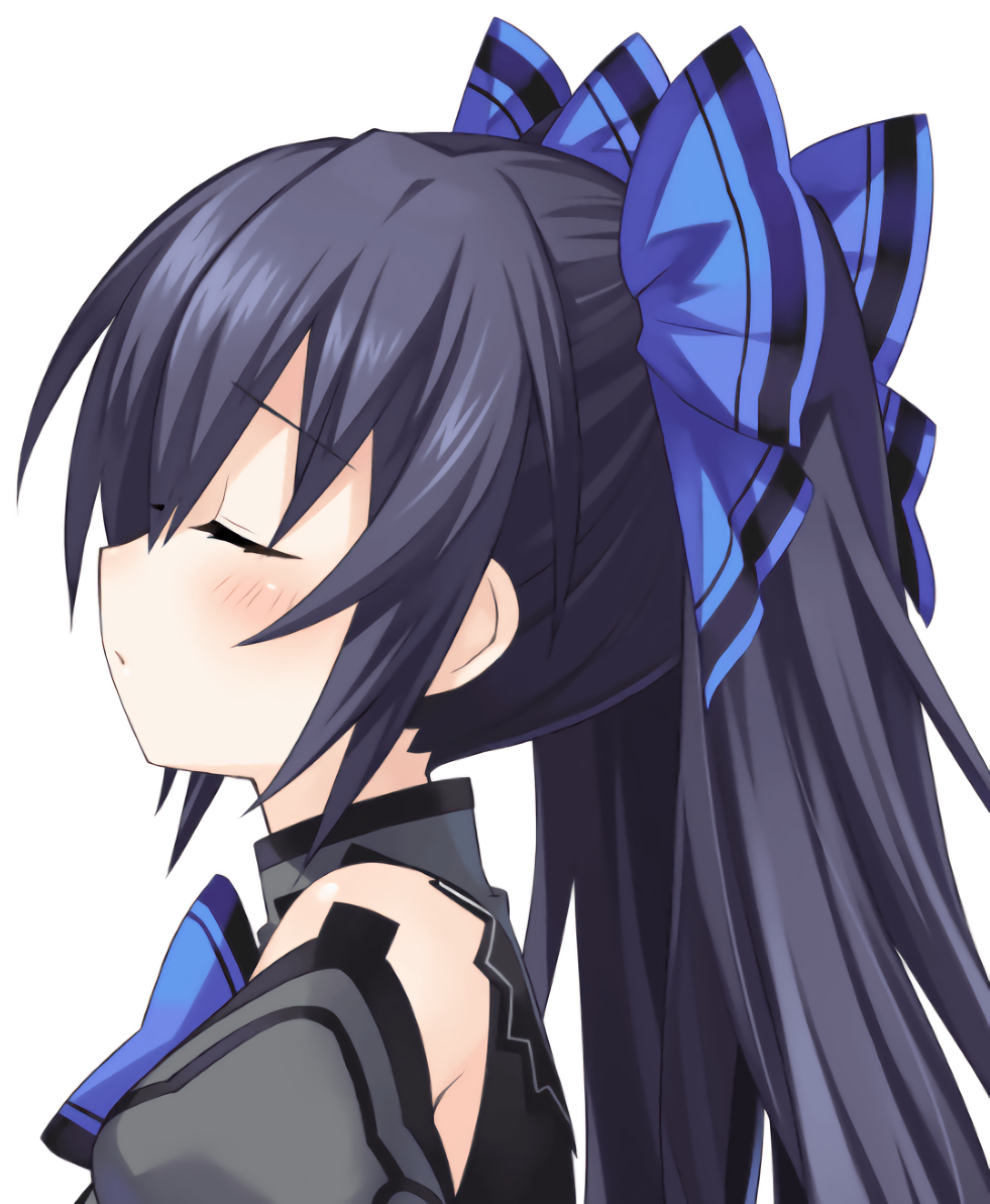 Hd Noire-noire Kiss Side - Hyperdevotion Noire Goddess Black Heart Noire (1096x1264), Png Download
