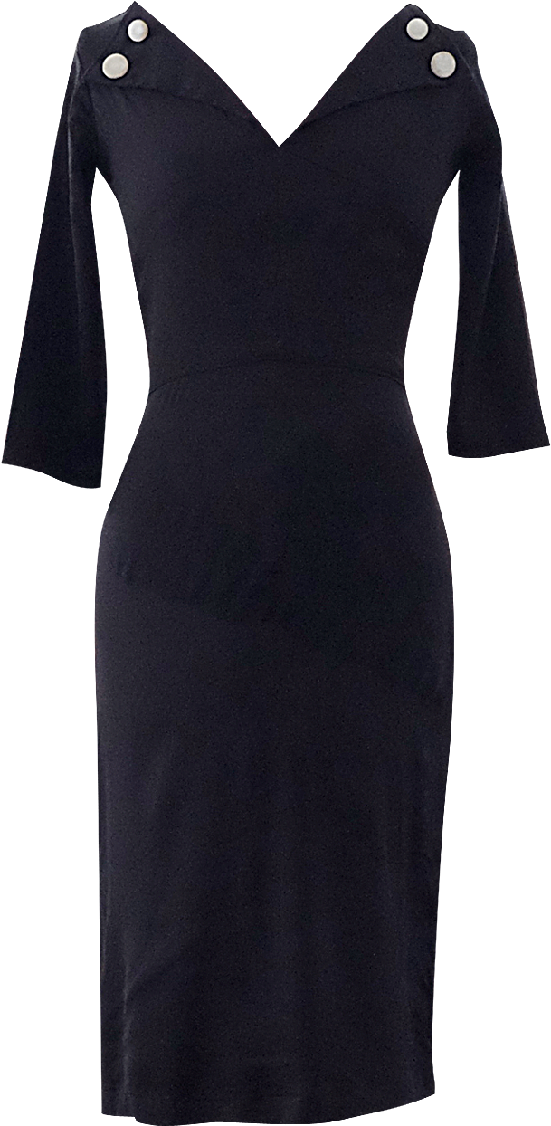 Funeral Dress By British Steele - Black Dress For Funeral (831x1413), Png Download