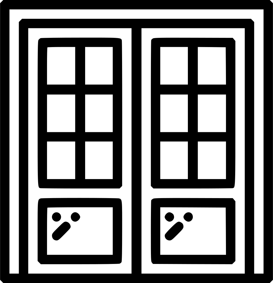 Double Sided Door - Icon (946x980), Png Download