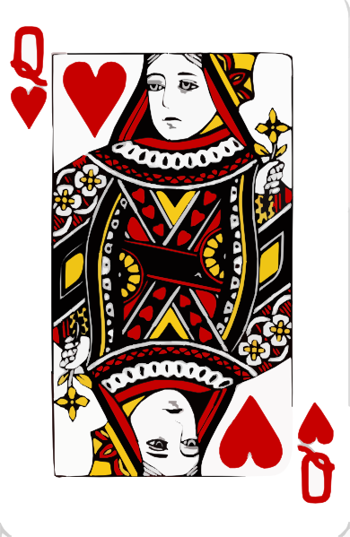 How To Set Use Queen Of Hearts Clipart (390x599), Png Download