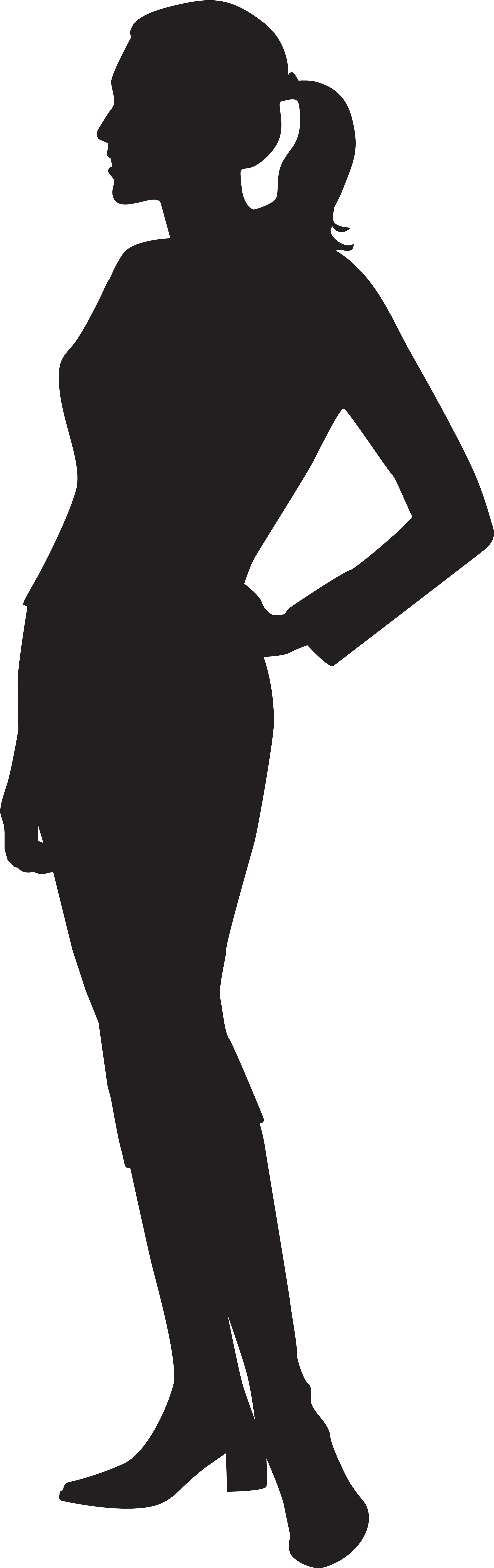 Silhouette Female Png (2716x8000), Png Download