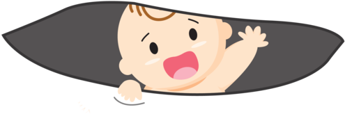 Baby Peeking Out Png (500x500), Png Download