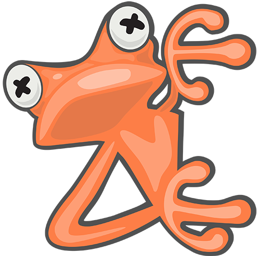 Frog Peeking - Orange Frog Productions Inc. Lighting And Design (500x499), Png Download