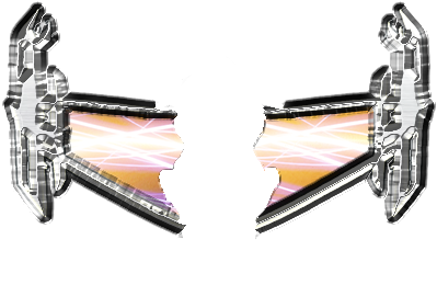 S Silver Streak Wings - Earrings (500x517), Png Download