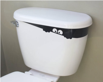 Peeking Monster Toilet - Bathroom (465x465), Png Download