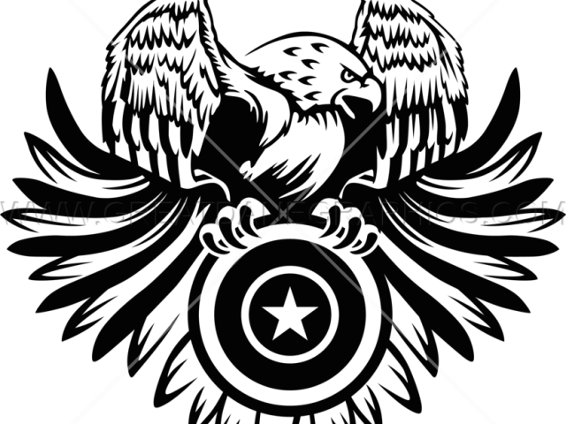 Drawn Shield Wing Template Png - Red White & Blue Thrift (640x480), Png Download