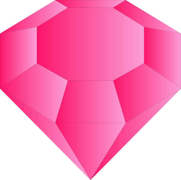 Small - Pink Gem Clipart (600x597), Png Download