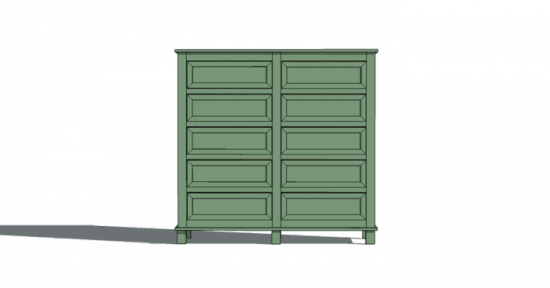 Free Woodworking Plans To Build A Hudson Tall Dresser - Sideboard (550x288), Png Download