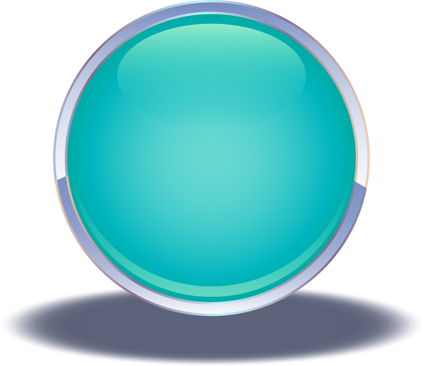This Free Icons Png Design Of Glossy Blue Button (1630x1410), Png Download