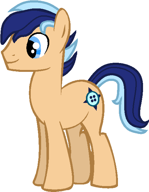 Fanmade Oc Blue Button - My Little Pony Base Boy (500x630), Png Download