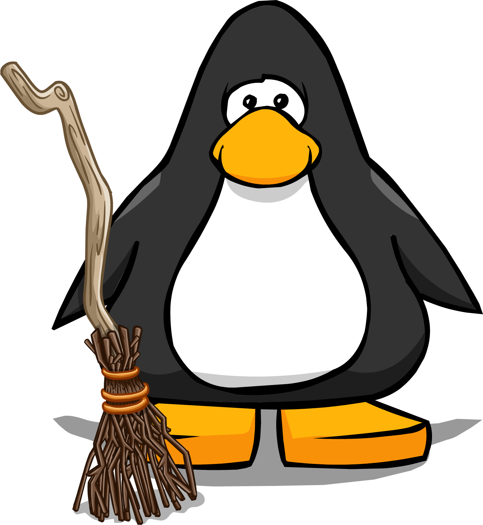 Witches Broom Pc - Club Penguin Mini Sombrero (1544x1677), Png Download
