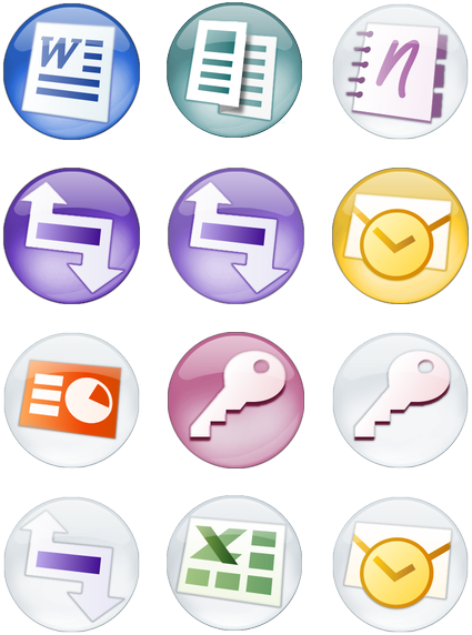 Search - Microsoft Office Icons Transparent Orbs Visio (552x592), Png Download