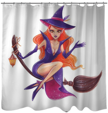 Halloween Hand-drawn Illustration - Wiedzma Na Miotle (400x400), Png Download