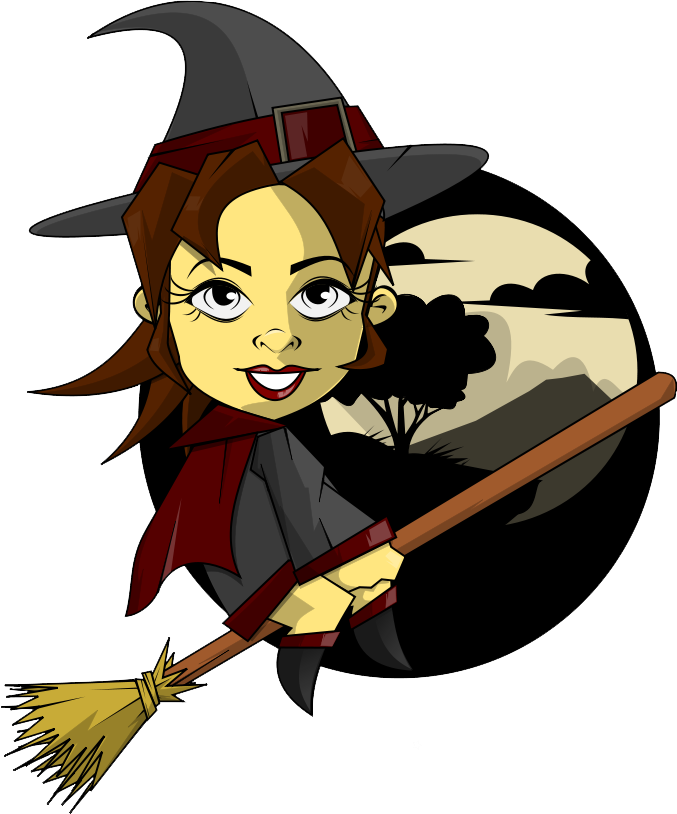 Free To Use Public Domain Witch Clip Art - Free Public Domain Clipart For Commercial Use Witch (677x814), Png Download