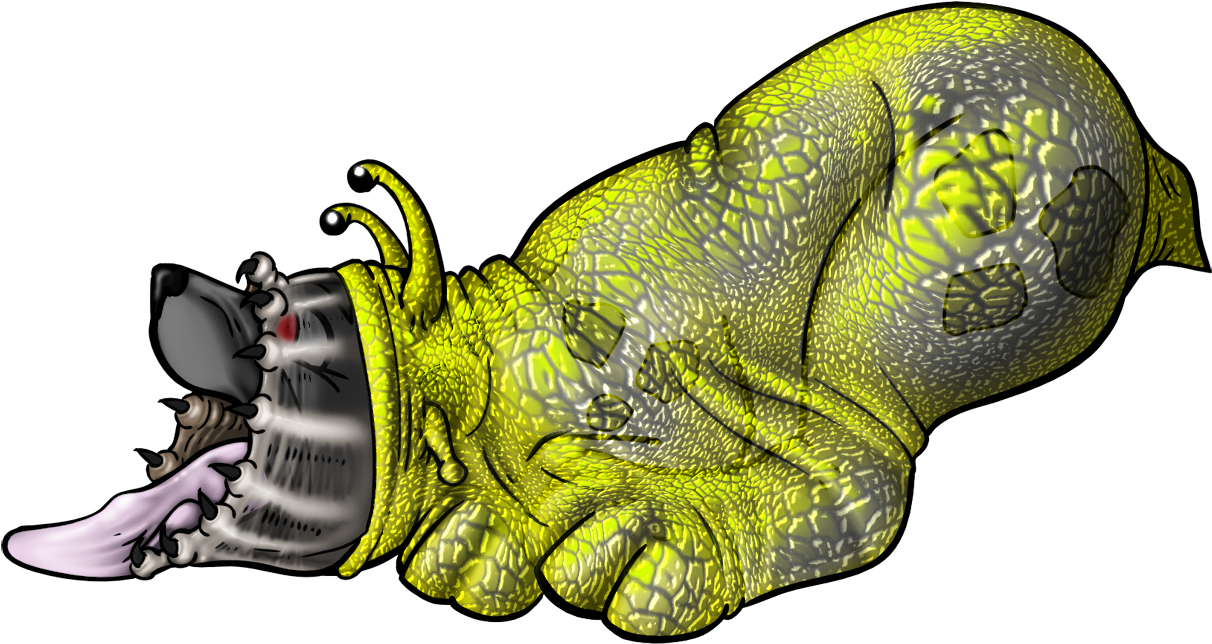 Aku Meets A Slug - Illustration (1280x717), Png Download