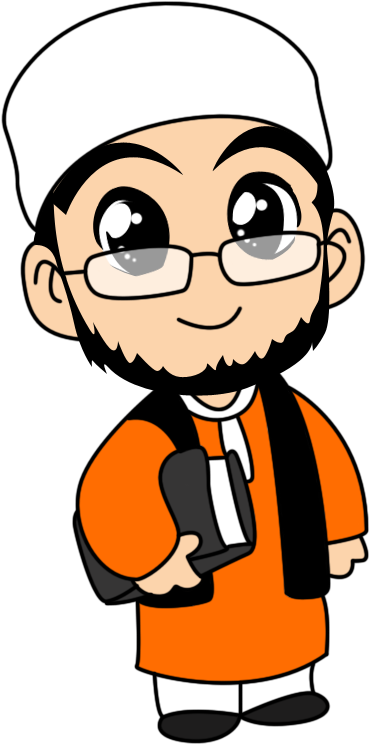 T Sory Wey Lambat Buat Doodle Ustaz Untuk Hari Guru - Islam Cartoon (420x760), Png Download