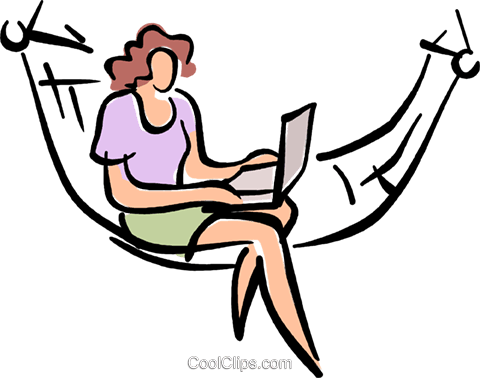 Women Sitting In A Hammock Royalty Free Vector Clip - Clip Art (480x378), Png Download