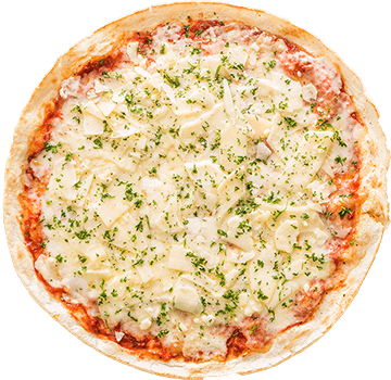 Mozzarella, Asiago, Romano, Parmesan, & Red Tomato - Pizza Muzzarella Png (360x350), Png Download