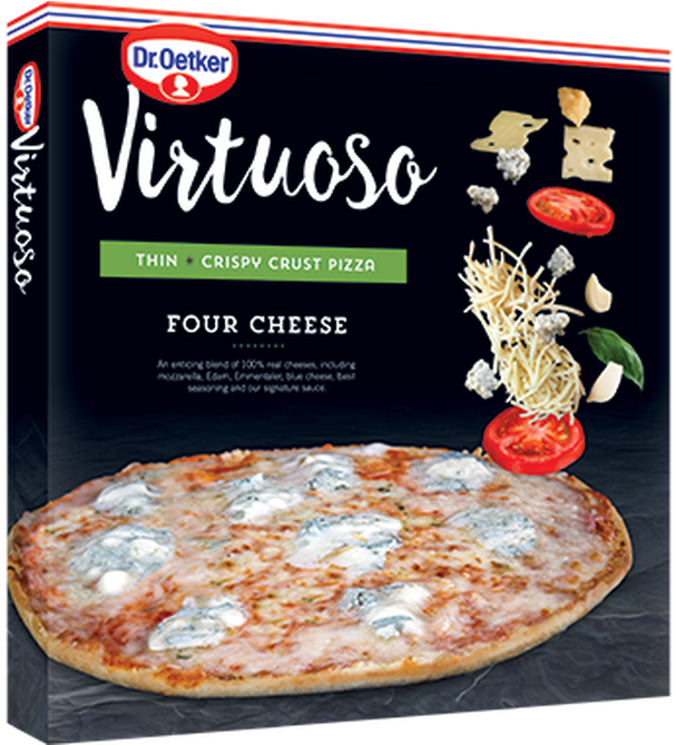 Dr Virtuoso Four Cheese Pizza (636x668), Png Download